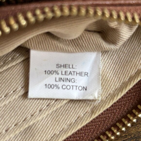 Jason Wu Leather Wristlet Double Wallet Strap Cognac Brown Tan - Picture 9 of 9